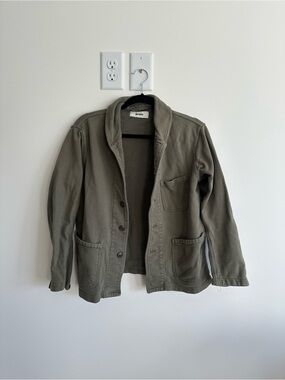 Buck Mason Olive Green Casual Button Jacket